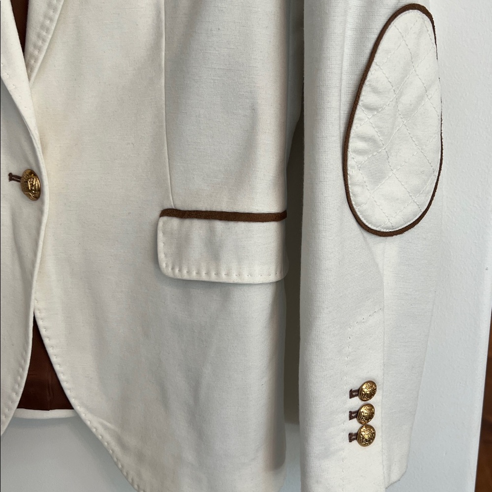 Zara Basic White And Brown Blazer - image 3